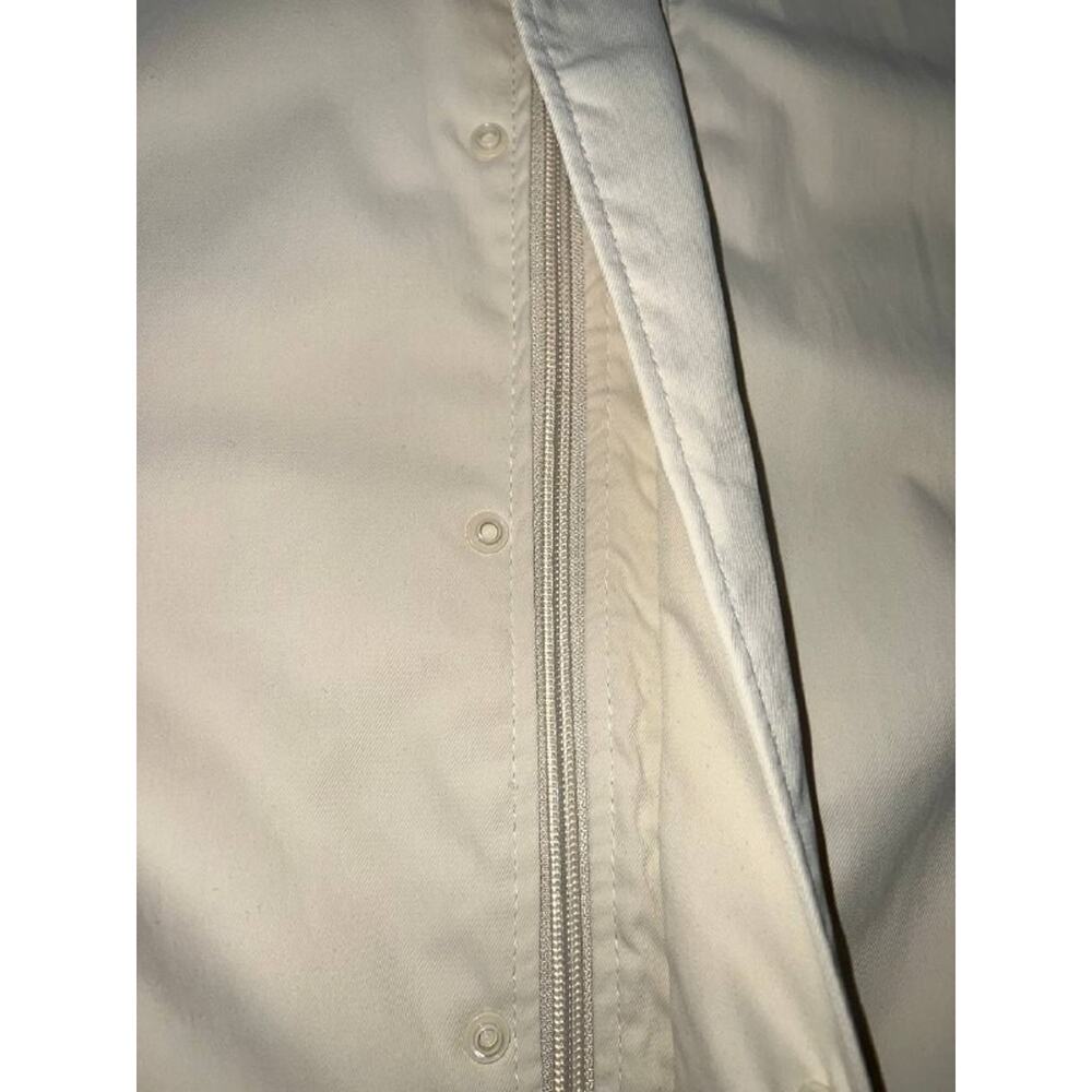 Zara Men Cream White Smart Harrington Y2K Bomber Jacket Size Medium A004146 - Picture 7 of 9